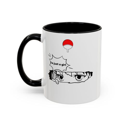 I'm Just a Girl" Anime Girl Mug – Cute Kawaii Design for Anime Lovers